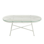 Paris Prix Table Basse De Jardin "Celeste" 90cm Blanc