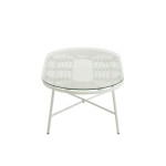 Paris Prix Table Basse De Jardin "Celeste" 90cm Blanc
