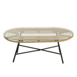 Paris Prix Table Basse De Jardin "Celeste" 90cm Naturel & Noir