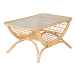 paris prix Table Basse de Jardin en Rotin "Moana" 95cm Naturel
