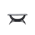 Paris Prix Table Basse De Jardin En Rotin "Moana" 95cm Noir