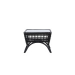 Paris Prix Table Basse De Jardin En Rotin "Moana" 95cm Noir