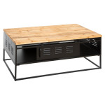 Paris Prix Table Basse Design 1 Porte "Cierna" 110cm Noir
