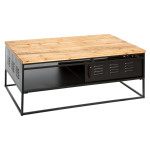 Paris Prix Table Basse Design 1 Porte "Cierna" 110cm Noir