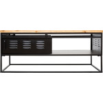 Paris Prix Table Basse Design 1 Porte "Cierna" 110cm Noir