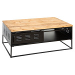 paris prix Table Basse Design 1 Porte "Cierna" 110cm Noir