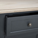 Paris Prix Table Basse Design 4 Tiroirs "Damiano" 110cm Gris