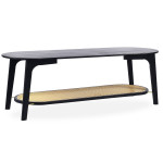 Paris Prix Table Basse Design Avec Cannage "Coralie" 120cm Noir