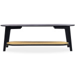 Paris Prix Table Basse Design Avec Cannage "Coralie" 120cm Noir