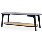 Paris Prix Table Basse Design Avec Cannage "Coralie" 120cm Noir