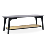 paris prix Table Basse Design Avec Cannage "Coralie" 120cm Noir