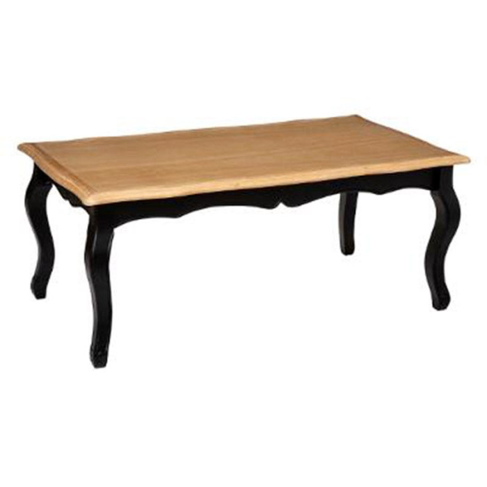 Paris Prix Table Basse Design "Chrysa" 110cm Noir & Naturel