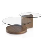 paris prix Table Basse Design en Verre "Cecilia" 120cm Naturel