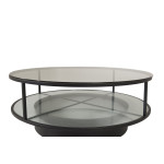 Paris Prix Table Basse Design En Verre "Falsterbo" 100cm Noir