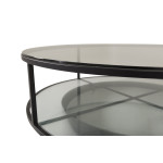 Paris Prix Table Basse Design En Verre "Falsterbo" 100cm Noir