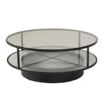 paris prix Table Basse Design en Verre "Falsterbo" 100cm Noir