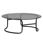 paris prix Table Basse Design en Verre "Lomma" 110cm Noir
