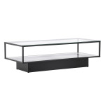 paris prix Table Basse Design en Verre "Maglehem" 130cm Noir
