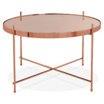 Paris Prix Table Basse Design En Verre "Rona" 63cm Cuivre