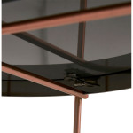 Paris Prix Table Basse Design En Verre "Rona" 63cm Cuivre