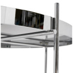 Paris Prix Table Basse Design En Verre "Rona" 83cm Chromé