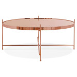 Paris Prix Table Basse Design En Verre "Rona" 83cm Cuivre