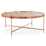 paris prix Table Basse Design en Verre "Rona" 83cm Cuivre