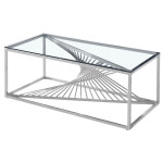 Paris Prix Table Basse Design En Verre "Tanya" 120cm Argent