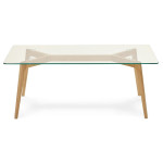Paris Prix Table Basse Design "Kastra" 120cm Transparent