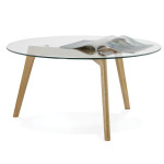 Paris Prix Table Basse Design "Kastra" 90cm Transparent