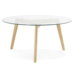 Paris Prix Table Basse Design "Kastra" 90cm Transparent