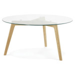 Paris Prix Table Basse Design "Kastra" 90cm Transparent