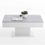 Paris Prix Table Basse Design "Lavola" 100cm Gris & Blanc
