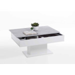 Paris Prix Table Basse Design "Lavola" 100cm Gris & Blanc