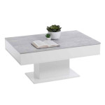paris prix Table Basse Design "Lavola" 100cm Gris & Blanc