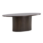paris prix Table Basse Design Nervuré "Bianca" 120cm Marron