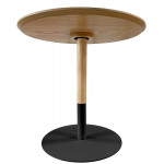 Paris Prix Table Basse Design "Rhoda" 48cm Naturel & Noir
