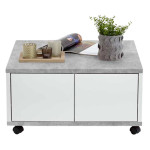 paris prix Table Basse Design "Volgan" 70cm Gris & Blanc