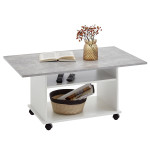 paris prix Table Basse Design "Zura" 100cm Blanc & Gris