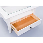 Paris Prix Table Basse En Pin Massif "Abigael" 75cm Blanc