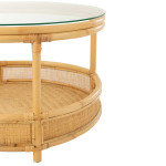 Paris Prix Table Basse En Rotin "Jovelyne" 70cm Naturel