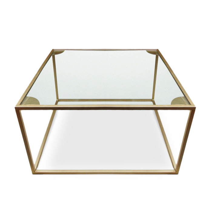 Paris Prix Table Basse En Verre Design "Rivel" 66cm Or