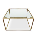 paris prix Table Basse en Verre Design "Rivel" 66cm Or