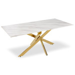 paris prix Table Basse en Verre "Olaze" 120cm Effet Marbre