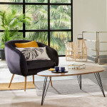 Paris Prix Table Basse Industriel "Neile" 112cm Marron