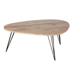 paris prix Table Basse Industriel "Neile" 112cm Marron