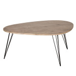paris prix Table Basse Industriel "Neile" 97cm Marron