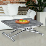 Paris Prix Table Basse Rectangulaire "Higher" 114cm Gris Foncé