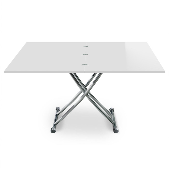Paris Prix Table Basse Rectangulaire "Higher" 150cm Blanc Laqué