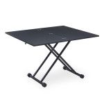 Paris Prix Table Basse Relevable "Higher" 57-114cm Noir Carbone
